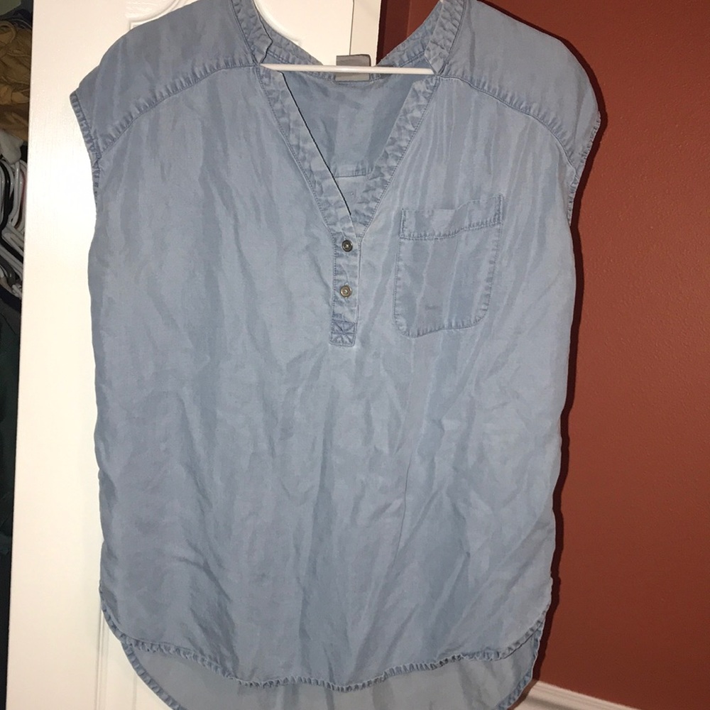 Oversized jean shirt